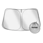 Parasolar pliabil pentru auto, Nailon, 140 X 70 cm, Argintiu