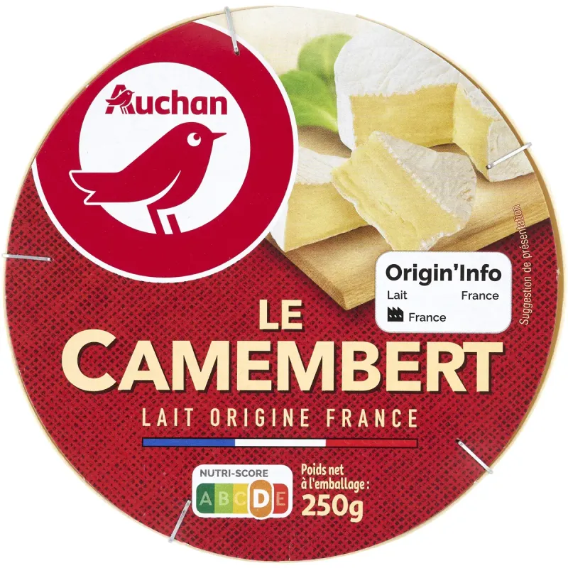 Branza Camembert Auchan, 250 g Branza Camembert Auchan, 250 g