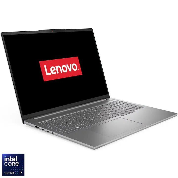 Lenovo IdeaPad Pro 5 16IAH10 cu procesor Intel® Core Ultra 7 255H pana la 5.1GHz, 16" 2.8K, OLED, 120Hz, 16GB LPDDR5x RAM, 1TB SSD, NVIDIA® GeForce RTX™ 5050 8GB GDDR7, No OS, Luna Grey