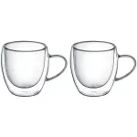 Set cani Ambition Doble, 2 bucati, sticla termorezistenta, 250 ml