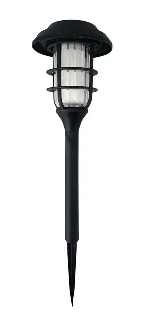 Lampa solara tip flacara pe bat Garden Star, din plastic reciclat, H43 cm, LED alb cald