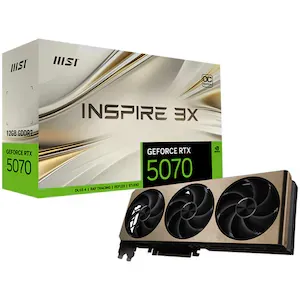 Placa video MSI GeForce RTX™ 5070 12G INSPIRE 3X OC, 12GB GDDR7, 192-bit