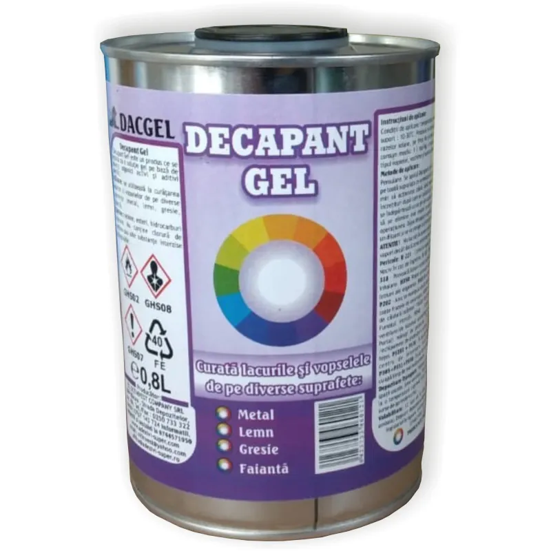 Decapant vopsea gel DacGel, 800 ml