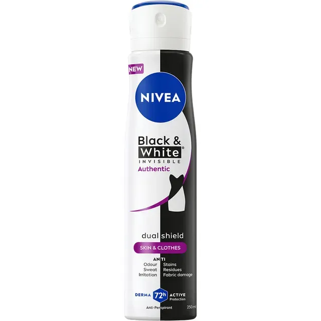 Deodorant spray Nivea Black & White Authentic, 250 ml