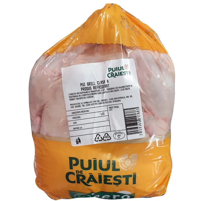 Pui grill Puiul de Craiesti Zero Antibiotice, +/-1.7 kg