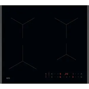Plita incorporabila AEG TN64IA00FB, Inductie, 4 arzatoare, Touch Control, negru