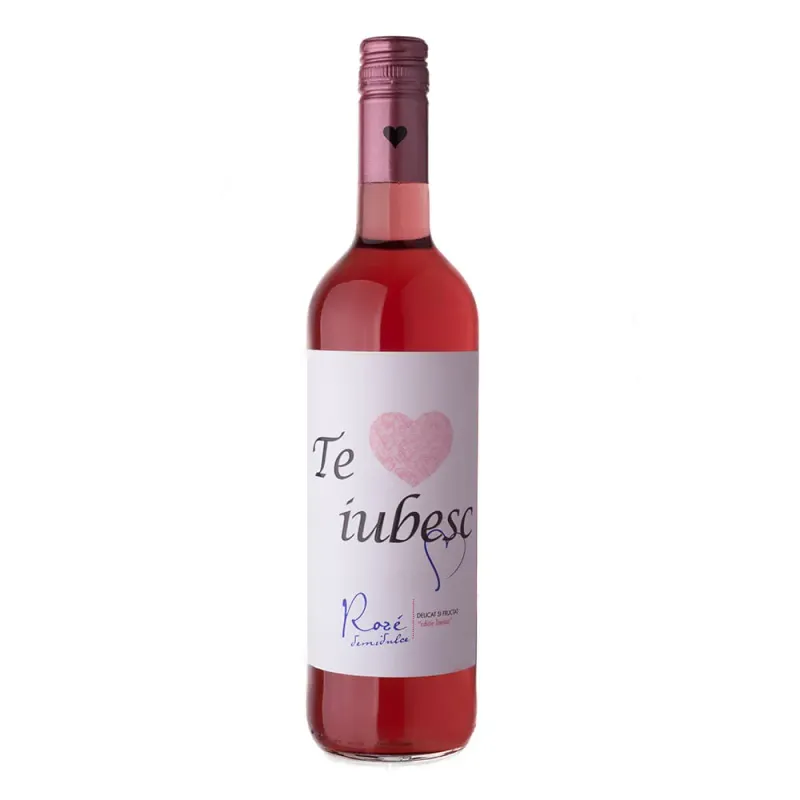 Vin rose demidulce Te iubesc 0.75 l