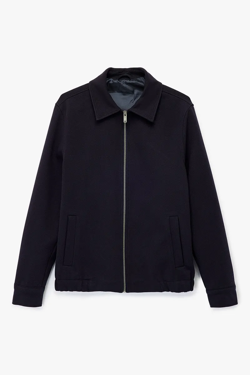 KOTON, Jacheta uni cu buzunare laterale, Bleumarin, XL