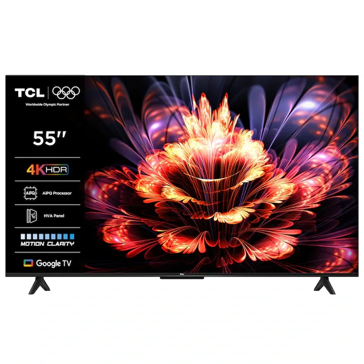 LED TCL 55V6C, Smart TV, 139 cm, Ultra HD 4K, Google TV, Clasa E