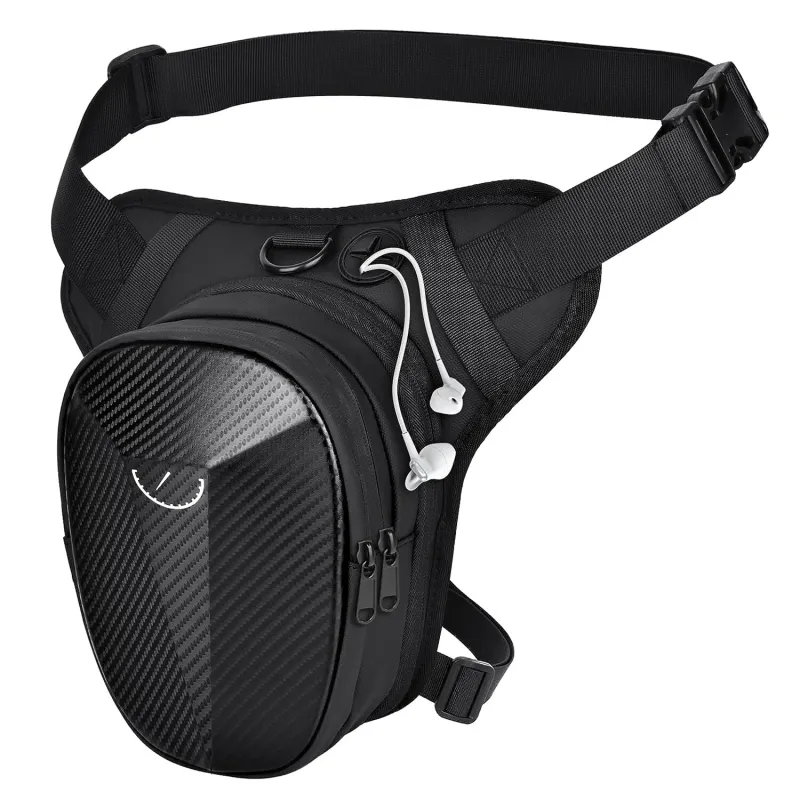 Geanta de picior hardshell moto corner, Cafuneplus®, rezistent la uzura si extensibil, panza oxford, impermeabila, multifunctionala in aer liber, potrivit pentru ciclism, camping si drumetii, unisex, Negru