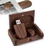 Memorie USB 64GB din lemn, transfer rapid, flash drive, USB 3.0, dimensiuni 60x28x9mm, memorie stocata, calitate ridicats, cutie cadou, maro