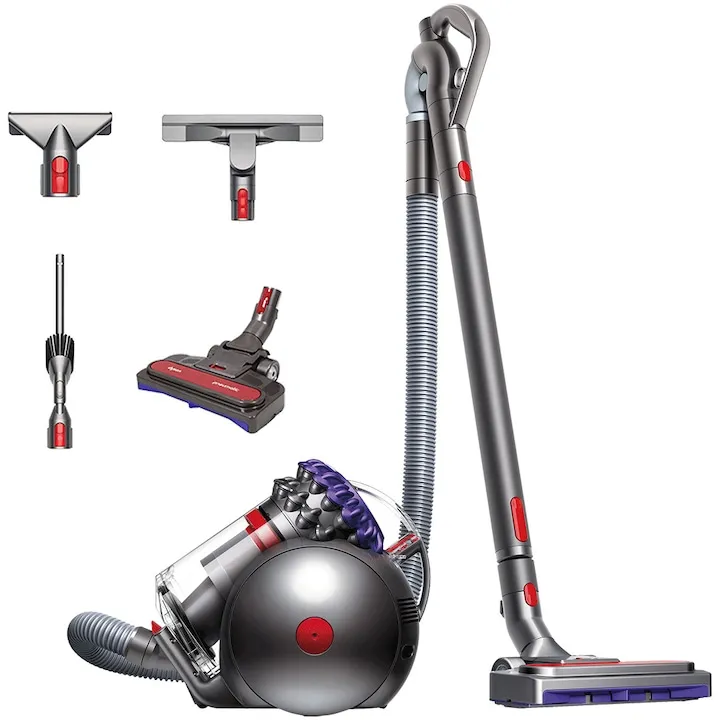 Aspirator fara sac Dyson Big Ball Parquet 2 228566-01, 600 W, tehnologie 2-Tier Radial Root Cyclone™, tehnologie Big Ball™, 35 de cicloni, 4 accesorii, gri