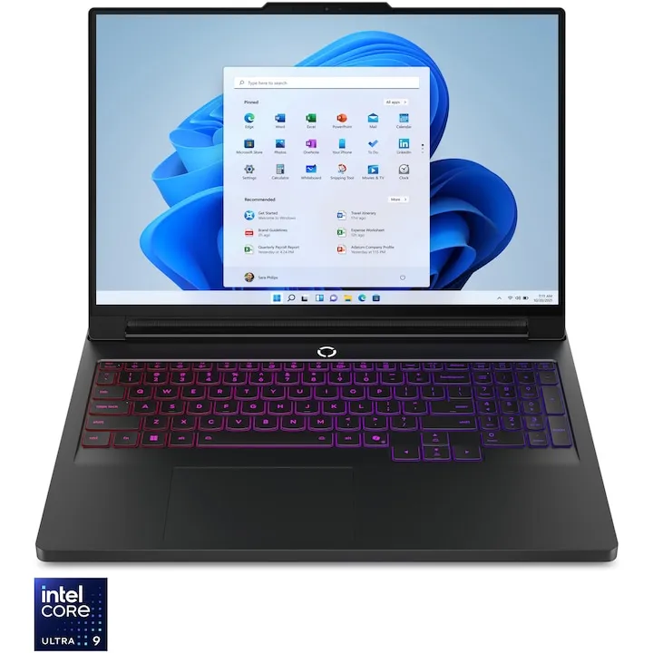 Gaming Lenovo Legion Pro 7 16IAX10H cu procesor Intel® Core Ultra 9 275HX pana la 5.4GHz, 16" WQXGA, OLED, 240Hz, 32GB DDR5 RAM, 1TB SSD, NVIDIA® GeForce RTX™ 5080 16GB GDDR7, Windows® 11 Pro, Eclipse Black, 3y on-site Premium Care