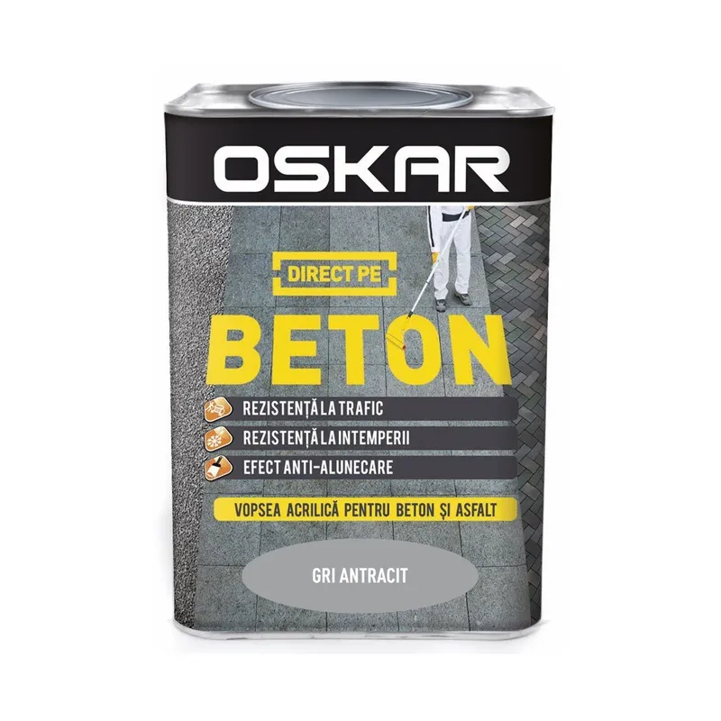 Vopsea Oskar Direct pe Beton Gri Antracit 0.75l