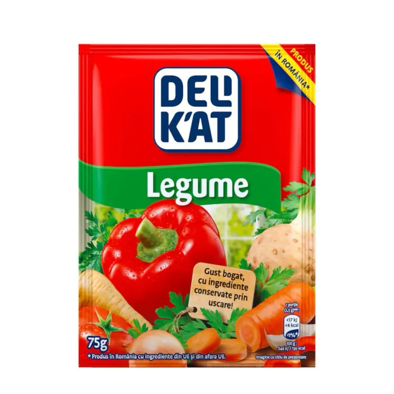 Baza pentru mancare cu gust de legume Delikat, 75 g