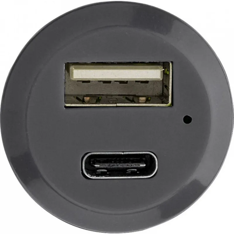 Incarcator Auto mic, cu USB si USB C, 5v 3A, Negru