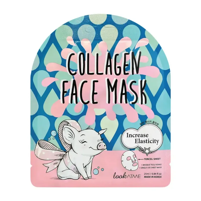 Masca servetel pentru elasticitatea pielii Look At Me, cu colagen, 25 ml