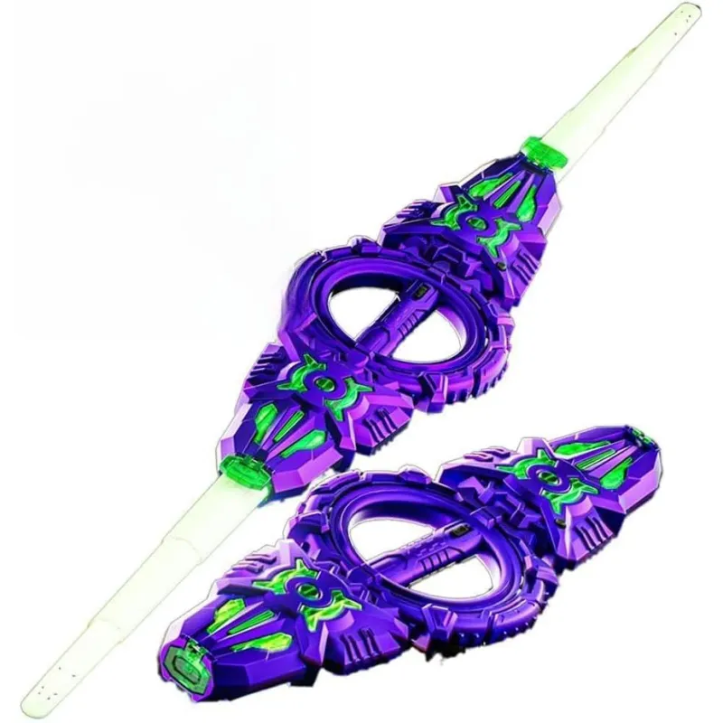 Sabie laser LED rotativa la 360°, sabie retractabila de culoare deschisa cu efecte de scanteie, sabie de duel 2 in 1, costum de rol cool, decoratiune de petrecere, cadou de Craciun si ziua de nastere pentru adulti si copii