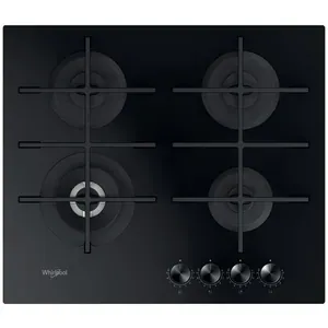 Plita incorporabila WHIRLPOOL GOWL 628/NB EE, Gaz, 4 arzatoare, Wok, negru
