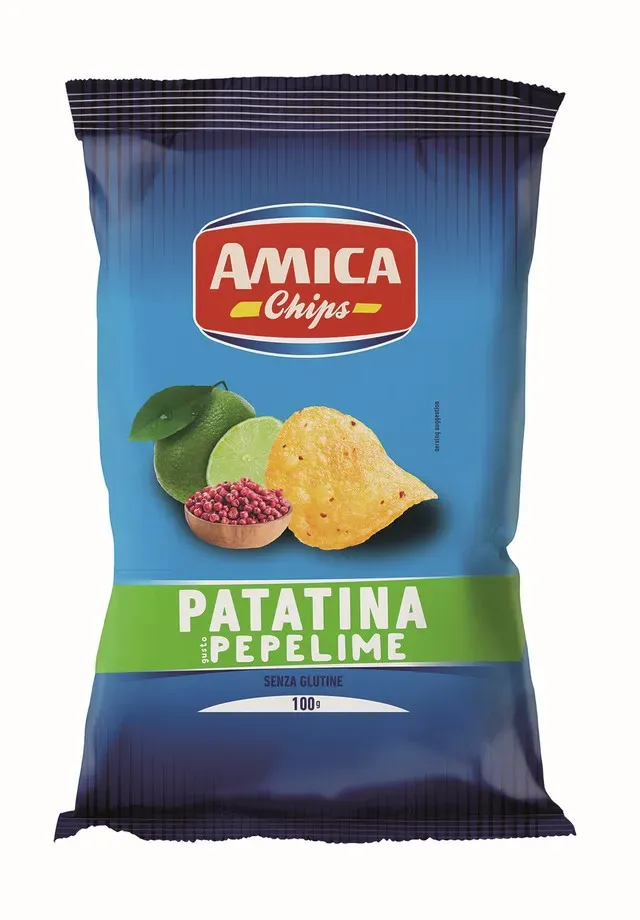 Chipsuri cu piper si lime fara gluten Amica, 100 g