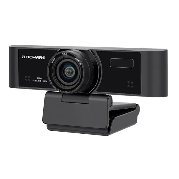Camera Web Rocware RC15, 1920x1080, 30 fps, USB 2.0, unghi orizontal 120 grade, microfon integrat, consum 1.4 W