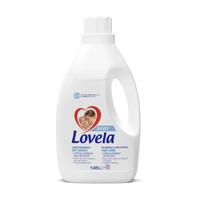 Detergent lichid pentru rufe albe Lovela Baby, 16 spalari, 1.45 l