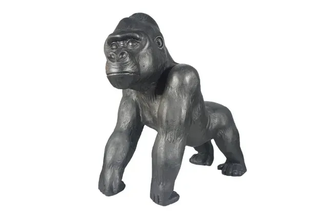 Decoratiune gorila Garden Star, H47 cm, negru