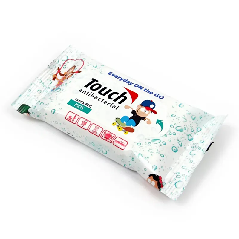 Servetele antibacteriene Touch Kids, 15 bucati