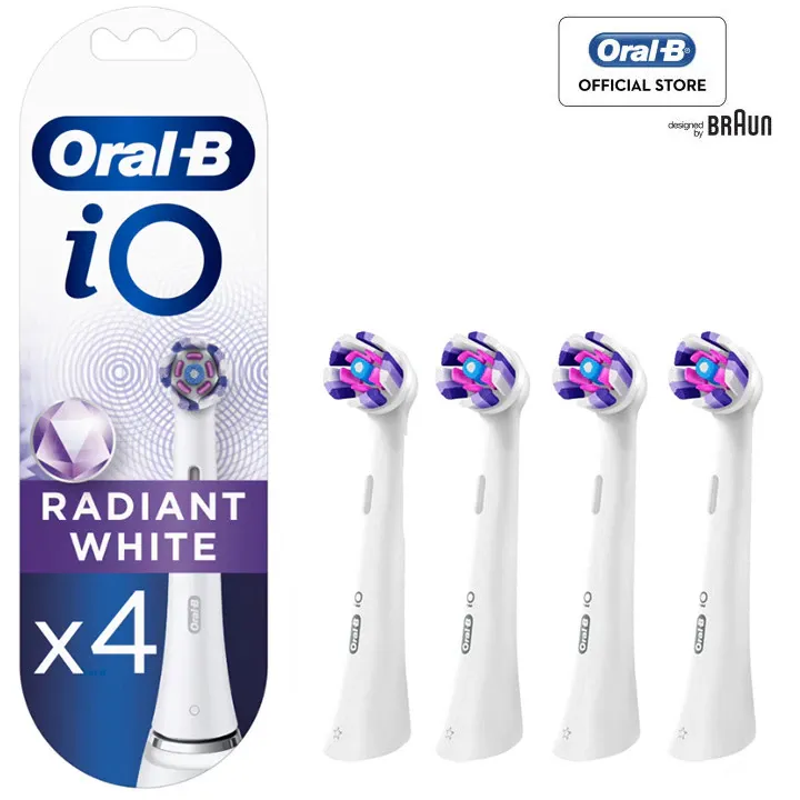 Oral-B iO Whitening Care capete de perie de schimb, numar de 4, alb