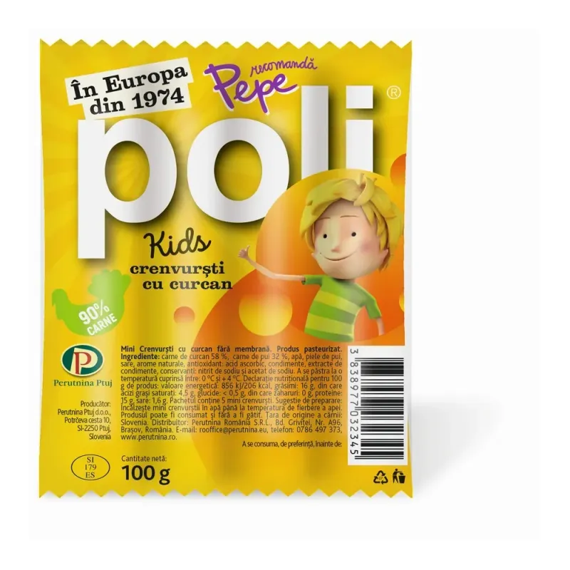 Crenvursti mini de curcan Pepe, 100 g