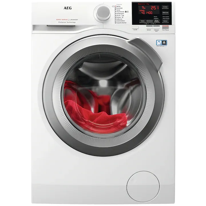 Masina de spalat rufe AEG L6FEG49S, 9 Kg, 1400 rpm, Clasa C, ProSense, Alb