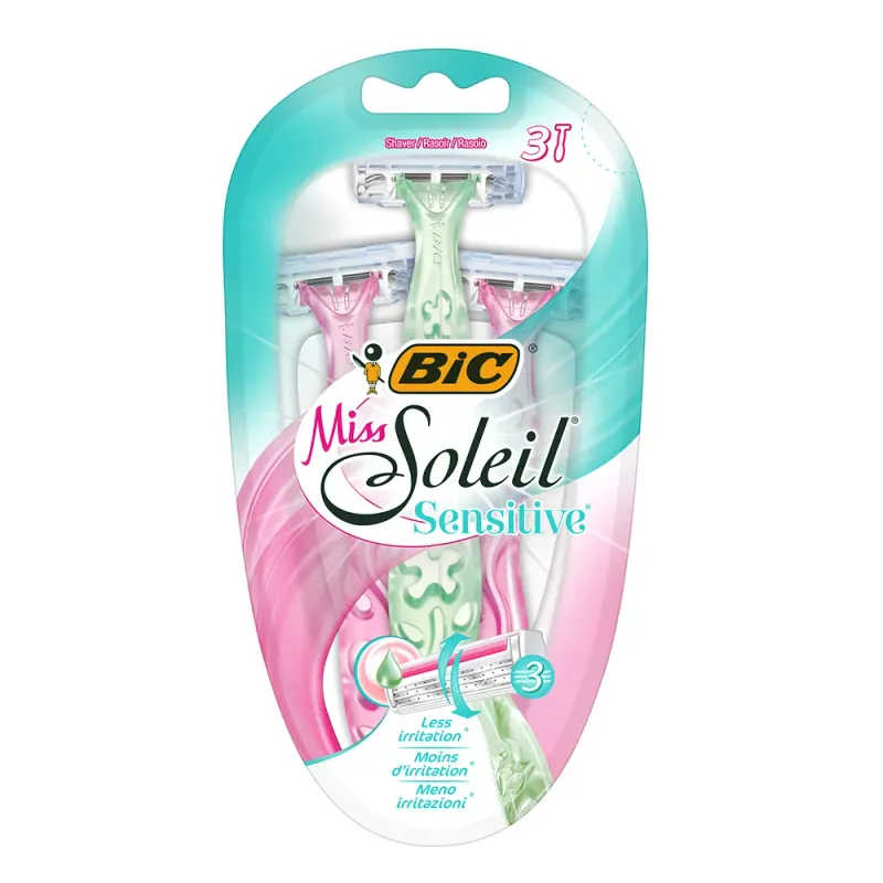 Aparat de ras dispozabil pentru femei BIC Miss Soleil Sensitive cu 3 lame, set 3 bucati