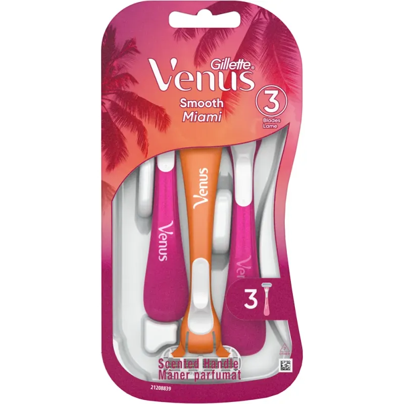 Aparat de ras de unica folosinta Gillette Venus Smooth Miami, 3 bucati