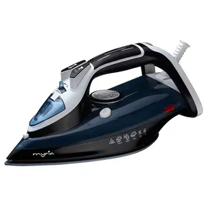 Fier de calcat MYRIA MY4555, 2200W, 80g/min, 320ml, talpa ceramica, bleumarin-negru