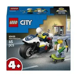 LEGO City - Urmarire cu motocicleta de politie 60455, 65 piese