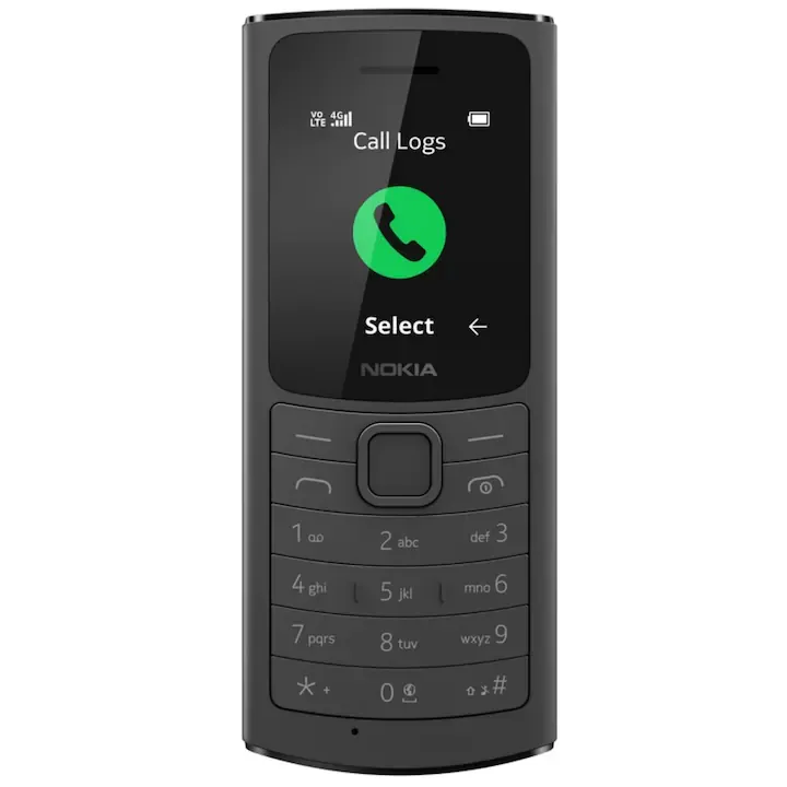 Nokia 110 4G, Dual SIM, Black