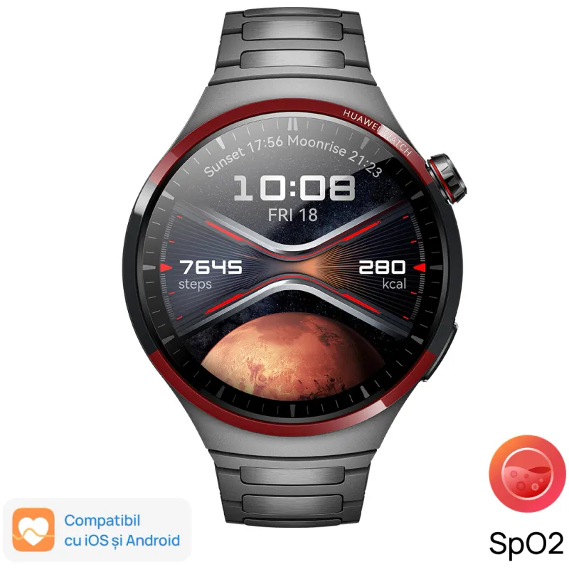Smartwatch Huawei Watch 4 Pro, Space Edition Grey Aerospace-Grade Titanium Case