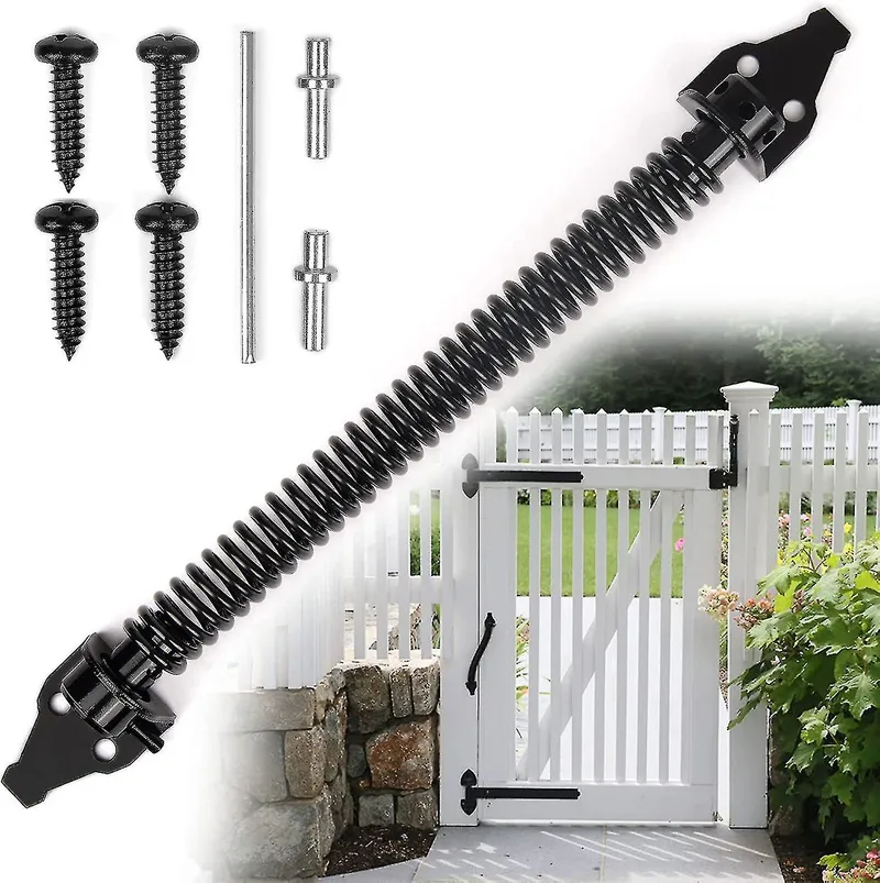 Sistem de inchidere automata pentru poarta, metal, 14 inch, negru, set 1 buc.