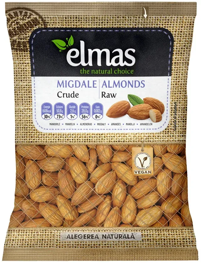 Migdale crude Elmas, 250 g