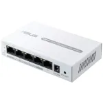 Switch PoE+ Business ASUS ExpertWiFi EBP15, 5 porturi gigabit din care 4 porturi PoE+ cu pana la 60 wati, VLAN, QoS, Port Mirroring, AiMesh, montare perete