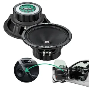 Set 2 Difuzoare auto 16,5 cm Deaf Bonce® Machete Lite 60, Putere 80W RMS, 4Ω, sunet puternic si clar, constructie solida, Negru