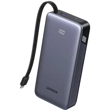 Baterie externa UGREEN USB, Type-C, 20000mAh , 45W, gri, 55988B
