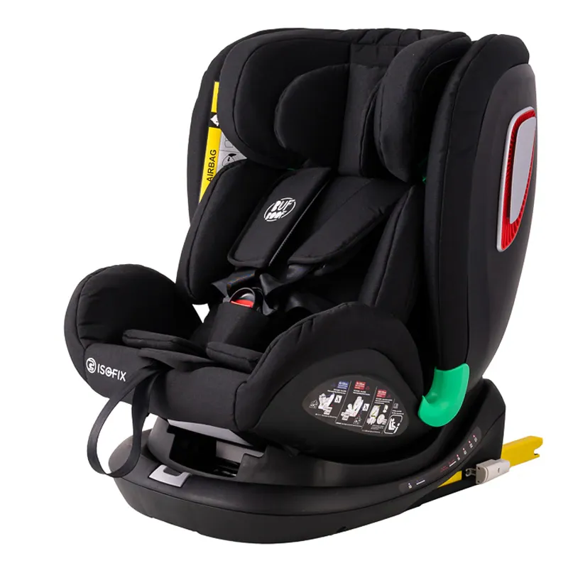 Scaun auto Platinum Deluxe i-Size Buf Boof BlackJeans cu isofix rotativ 360 grade Top Tether SIPS 40-150 cm 0-36 kg