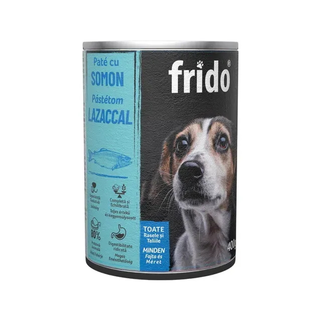Pate cu somon pentru caini adulti Frido, 400 g