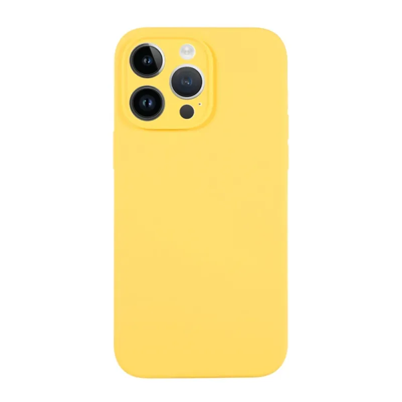 Husa din silicon pentru Apple iPhone SE 2 (2020) / SE 3 (2022), Chrome Shield, Interior de catifea, Margini ridicate, Antisoc, Regular Fit, Galben