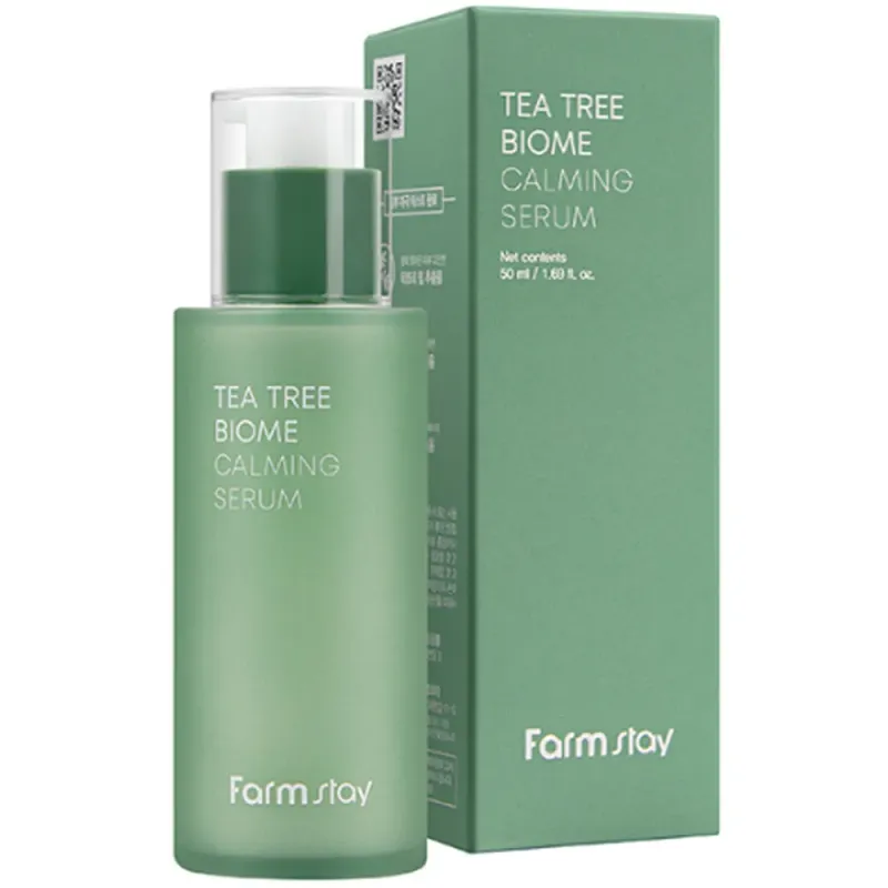 Ser de fata calmant cu extract de ceai verde Farmstay Tea Tree Biome, 50 ml