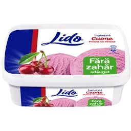 Inghetata frisca cu cirese, fara zahar adaugat 520g