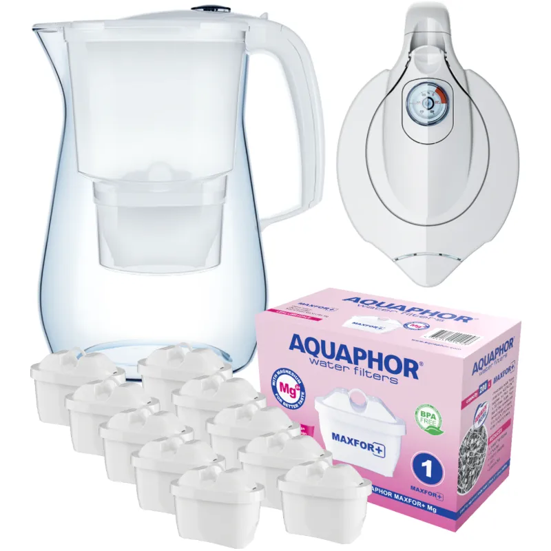 Cana filtranta Aquaphor Onyx cu filtru 10x Maxfor Mg+, 4, 2L, negru/transparent