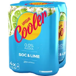 Bere fara alcool cu aroma de soc si lime 4x500ml