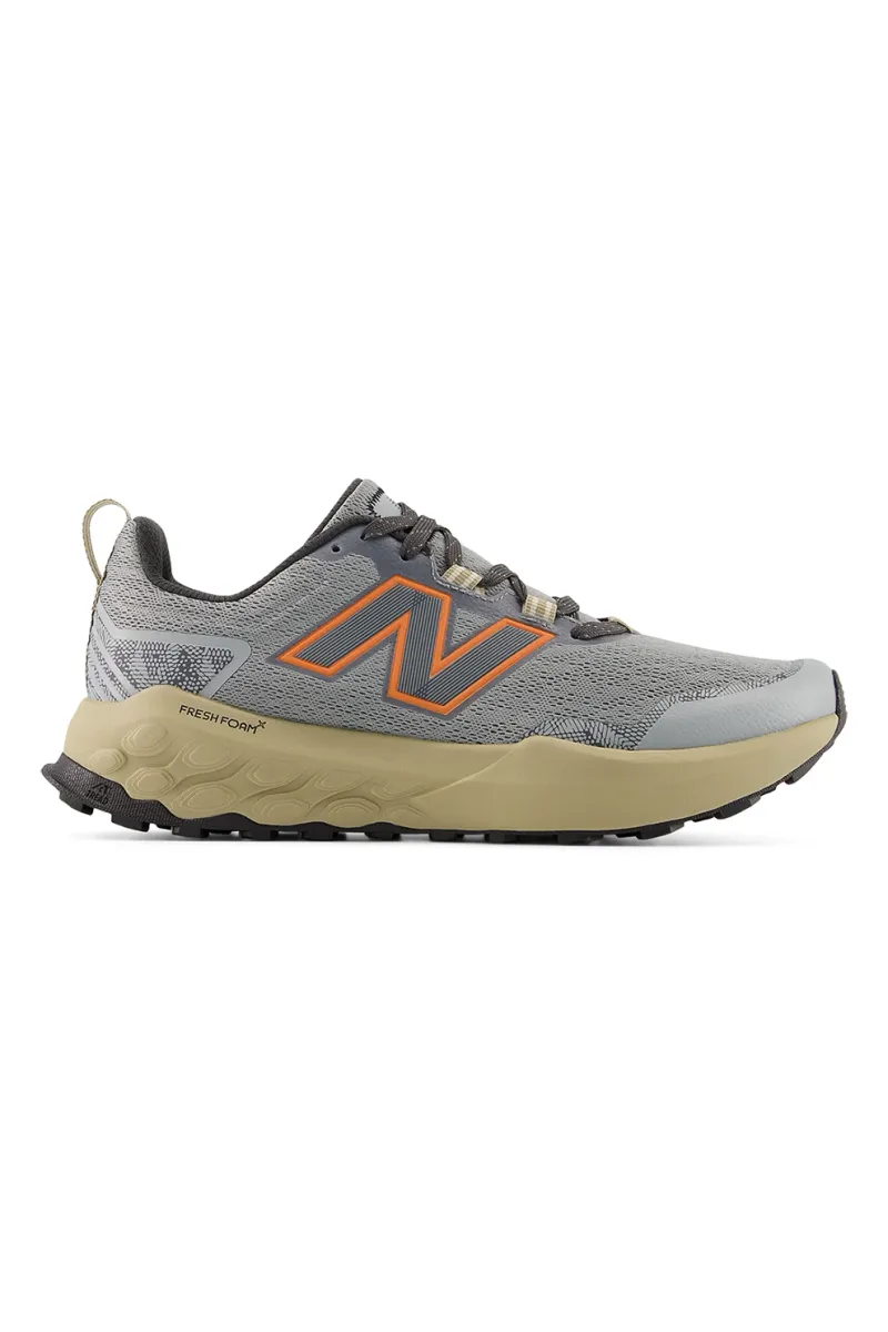 New Balance, Pantofi low-cut din plasa cu logo, pentru alergare, Gri, Portocaliu neon, 7.5